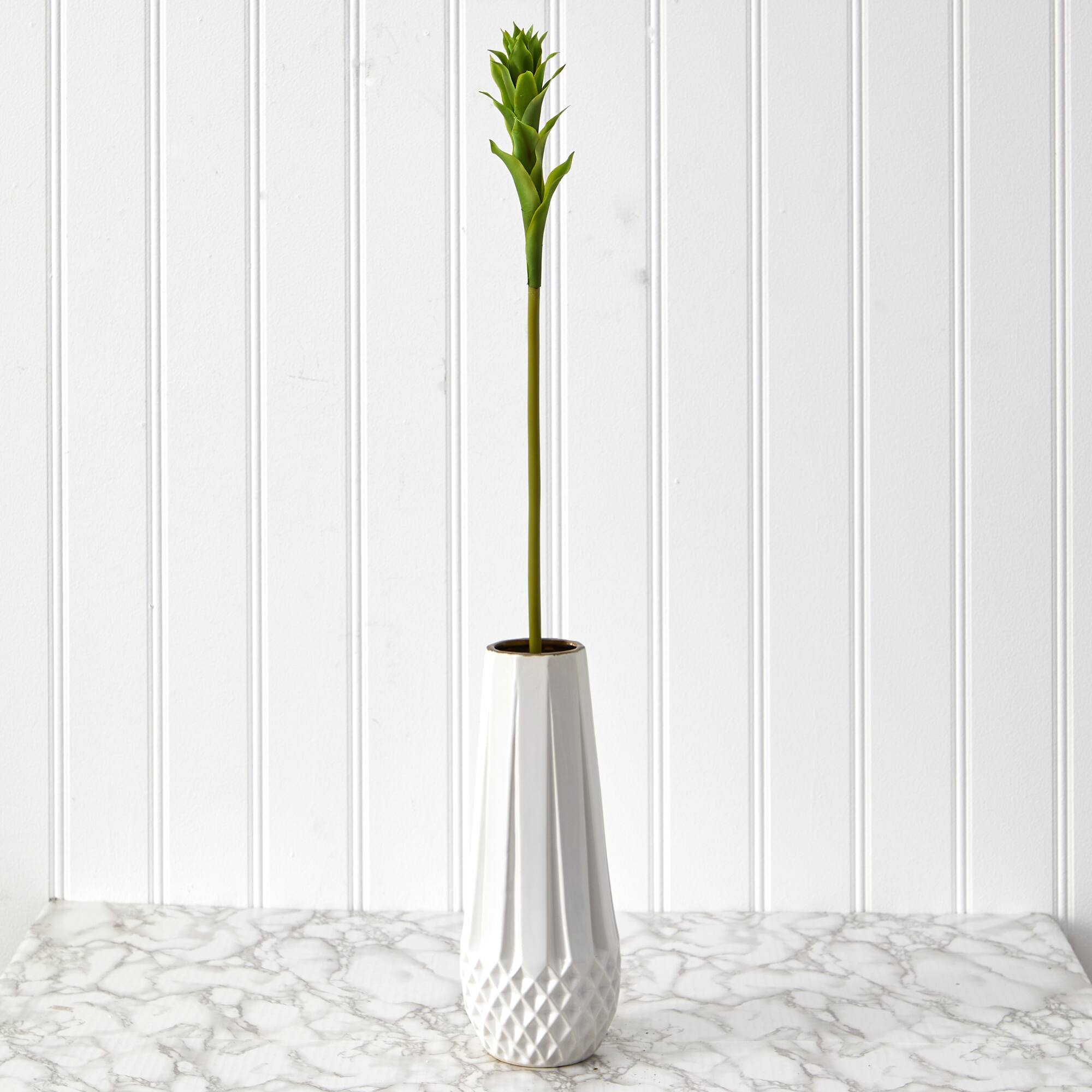 2.3ft Mini Star Bromeliad Artificial Flower Stem